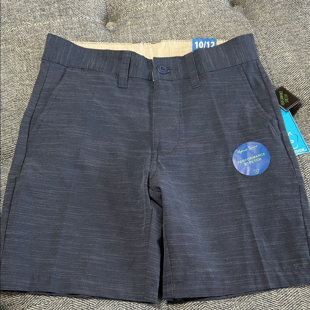 burnside Navy Flat-Front Performance Stretch Men’s Shorts